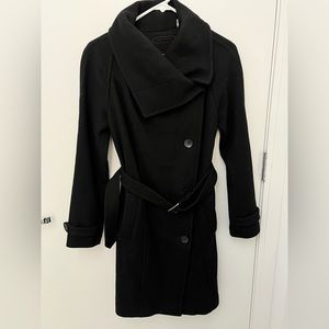 Andrew Marc Black Wool Coat Size 2